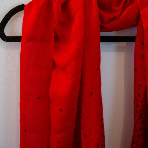 Lightweight Scarf, Red - Picture 2 of 3